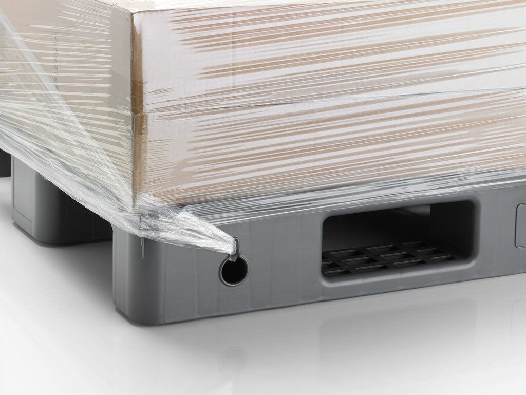 Kunststoff Europaletten SL1 1200 x 800 x 120 mm, HDPE G basaltgrau 7mm