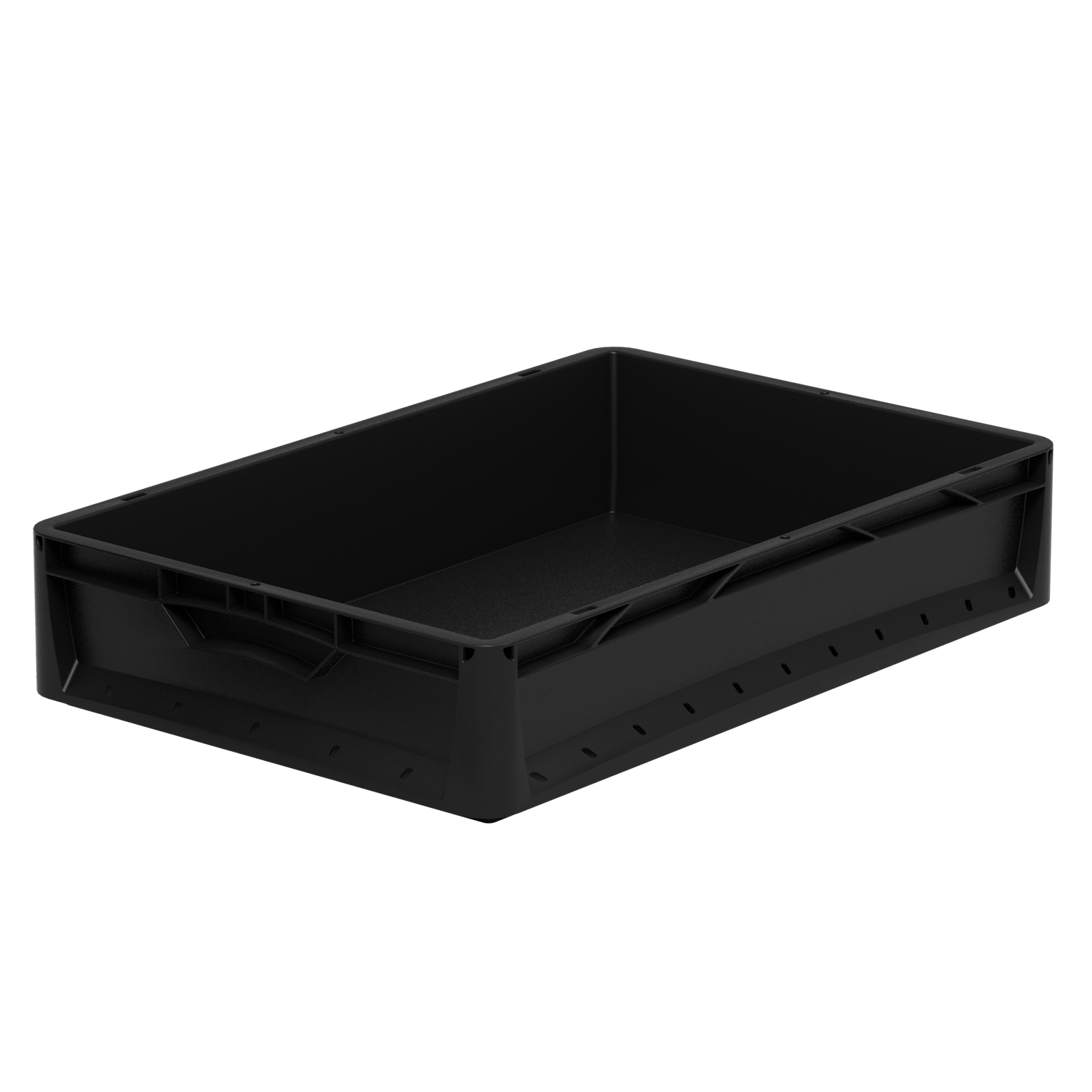Behälter lightline geschlossen "Der Blaue Engel", geschlossener Griff 600x400x120 mm, Farbe schwarz Behälter lightline geschlossen "Der Blaue Engel", geschlossener Griff 600x400x120 mm, Farbe schwarz