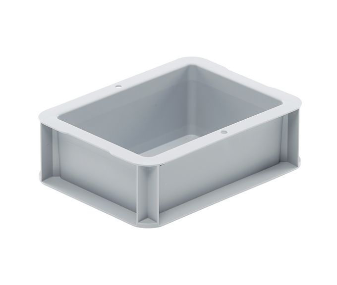 Behälter basicline, Seiten und Boden geschlossen,  200x150x70 mm, Farbe grau
