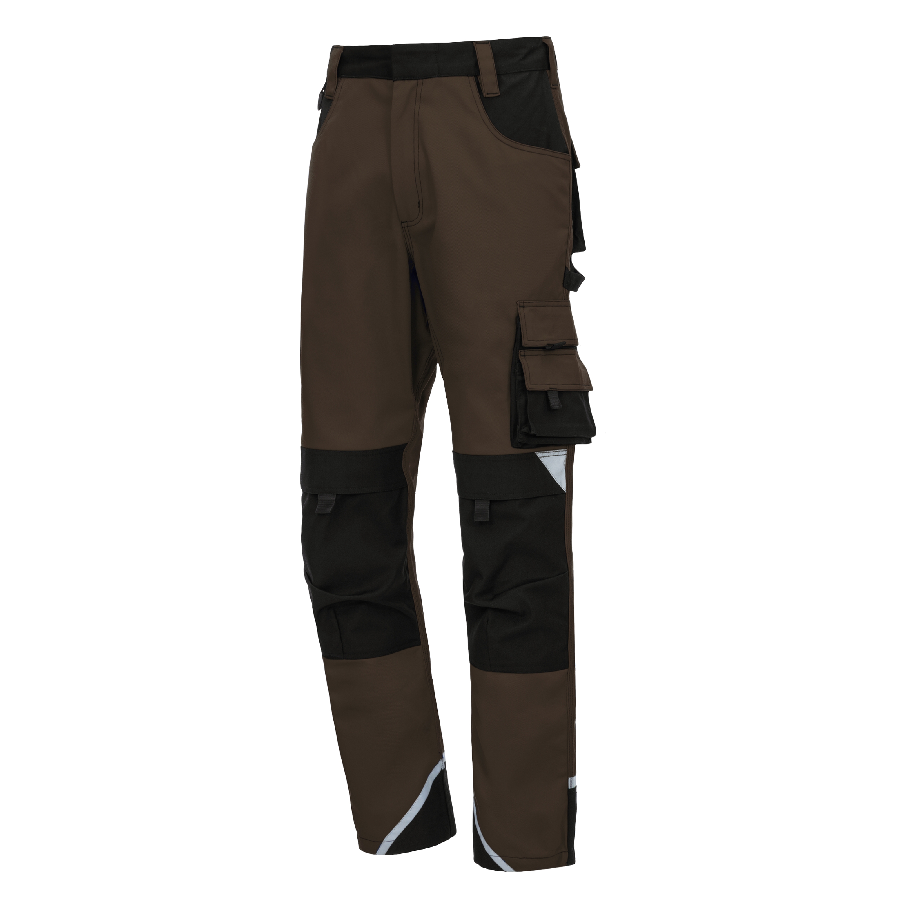 NITRAS MOTION TEX PLUS, Arbeitshose, lang, braun / schwarz, OEKO-TEX