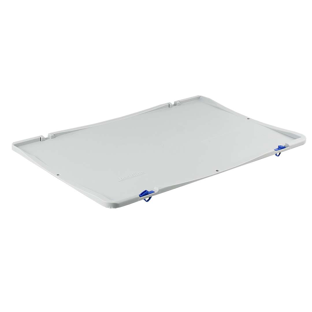 Scharnierdeckel basicline/lightline, 600x400 mm, inkl. Montagezubehör, Farbe grau 