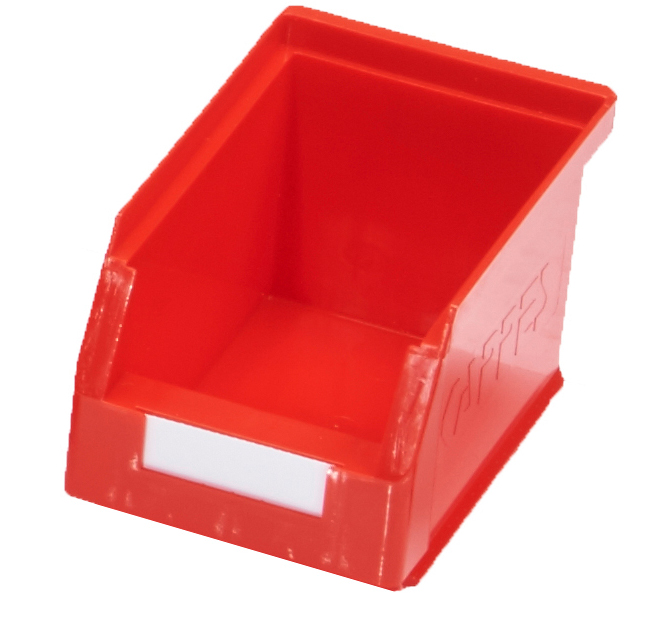 ®RasterPlan Lagersichtkasten Größe 6 Mit Aufhängeleiste für ®RasterPlan Schlitzplatten Rot L 230 mm x B 140 mm x H 130 mm