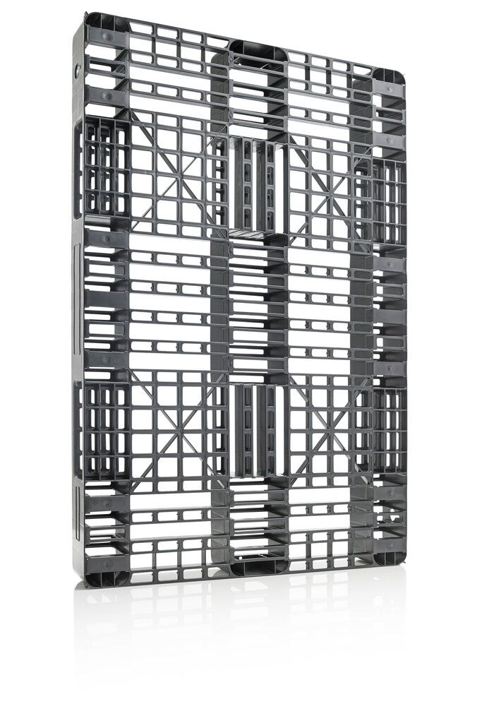 Kunststoff Europaletten SL1 1200 x 800 x 120 mm, HDPE G basaltgrau 7mm